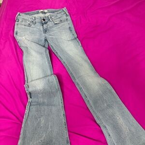 Hollister Women's Light Blue Flare Jeans